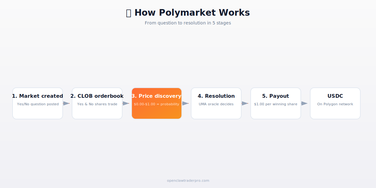 How Polymarket works diagram